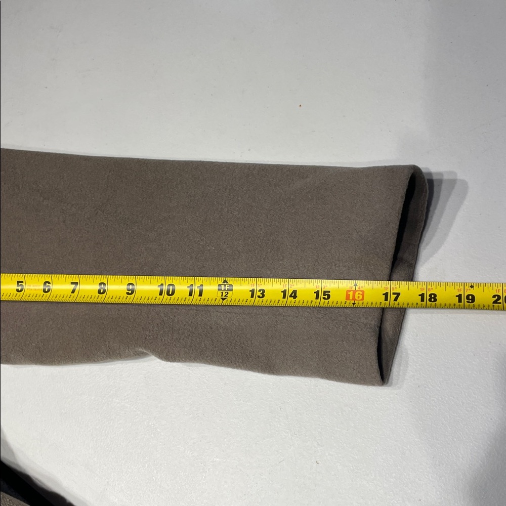 Crombie Taupe Virgin Wool Double-Breasted Overcoat - Size 46-47 XL - Picture 10 of 11